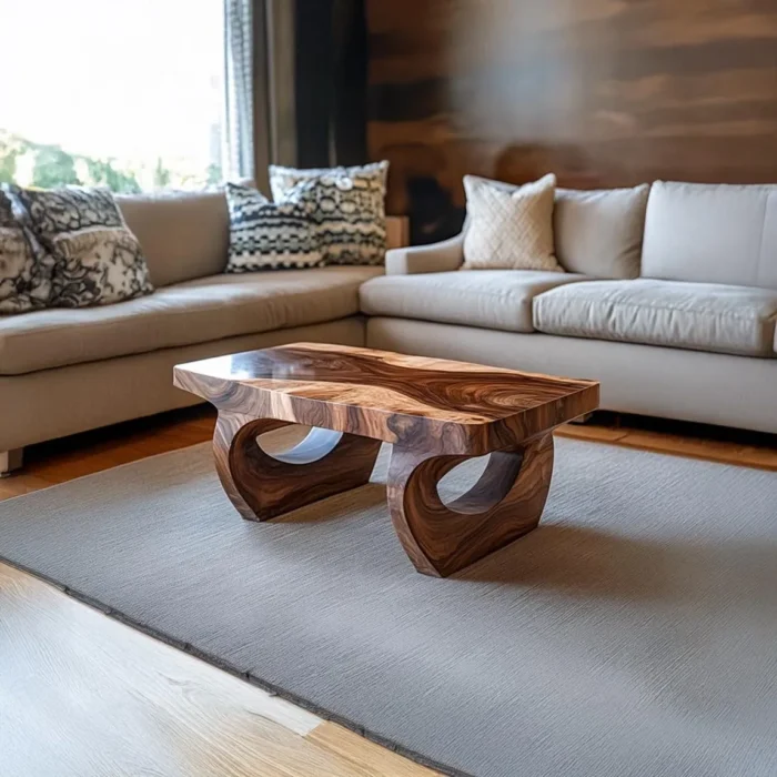 Forge Walnut Slab Coffee Table