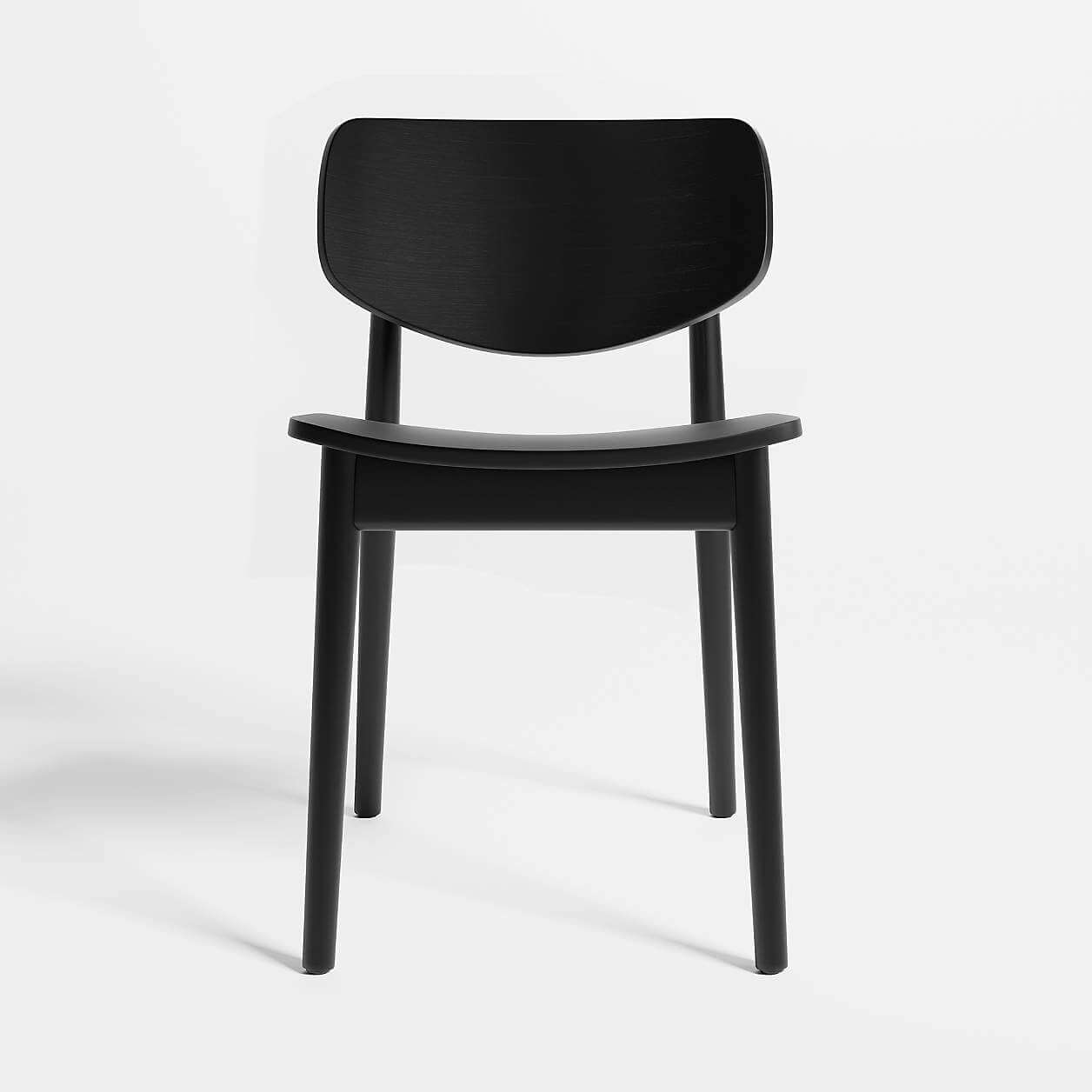 Noir Ridge Dining Chair, Black-Stained Wood